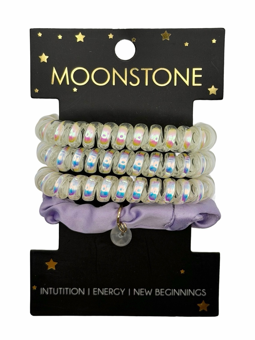 Nordstrom Moonstone Hair Accessory Set Spiral Hair Ties And Satin Scrunchie